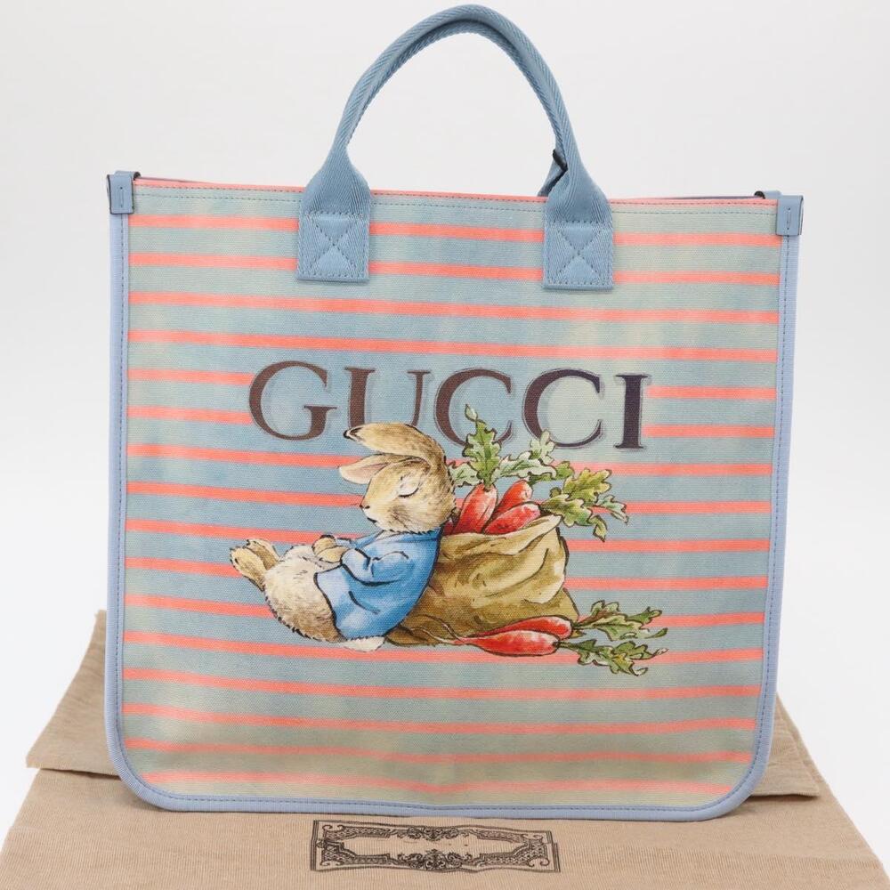 GUCCI Hand Bag Canvas Light Blue 605831 Auth 161483M - Picture 12 of 16